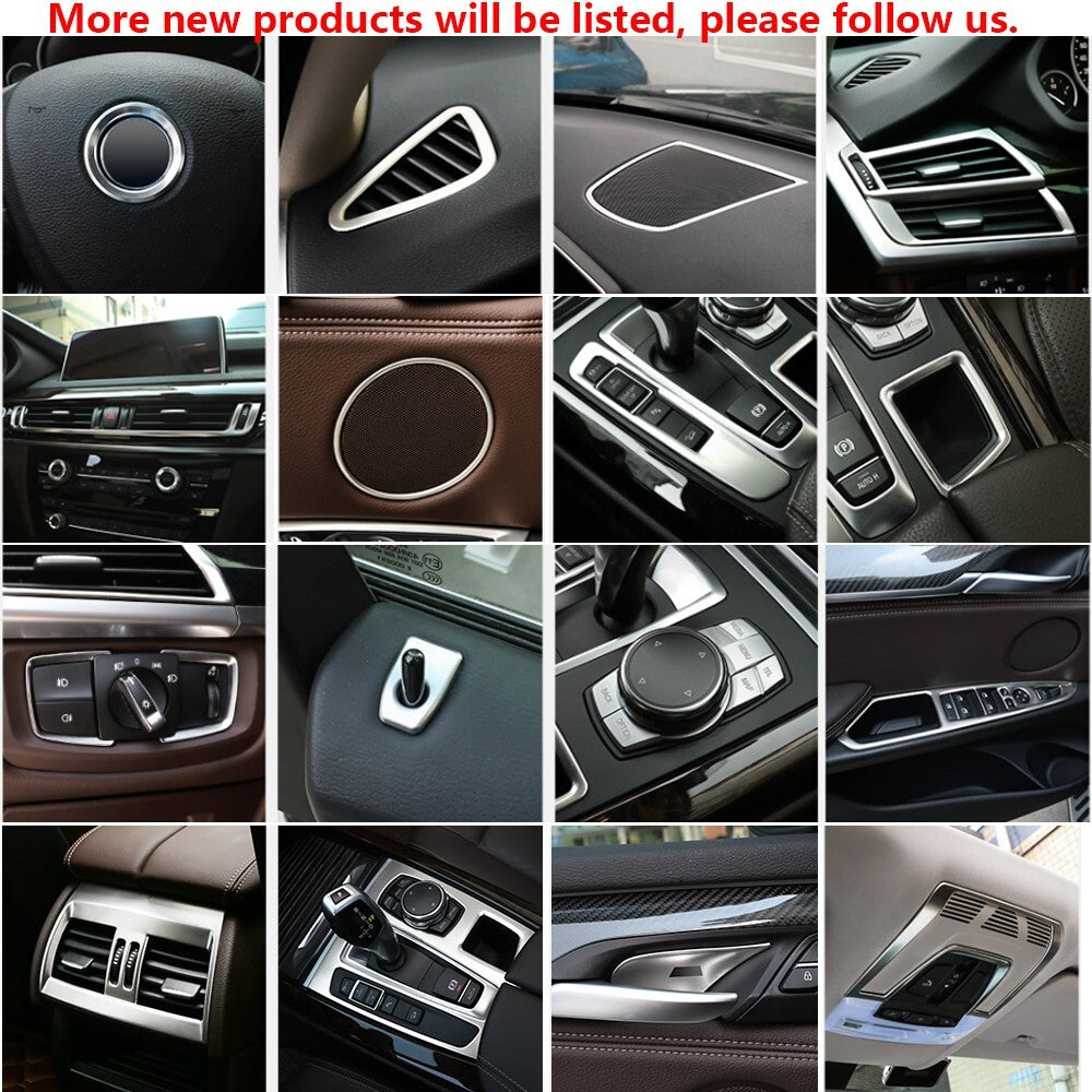 6Pcs Stainless for BMW X5 X6 F15 F16 Car Door Window Speaker Stereo Cover Trims