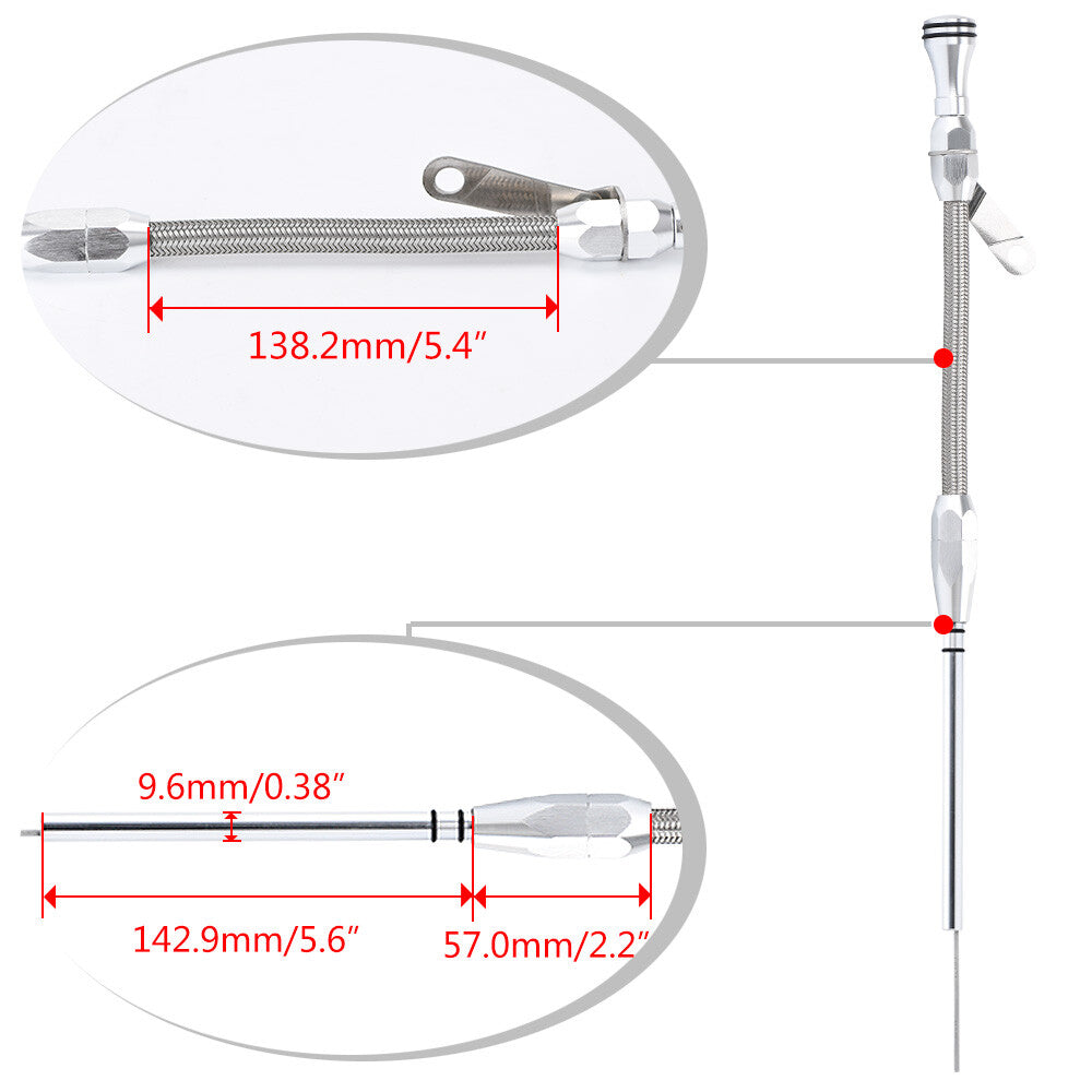 LS engine flexible Stainless Steel oil dipstick LS1 LS2 LSX 5.0L 5.7L 6.2L V8