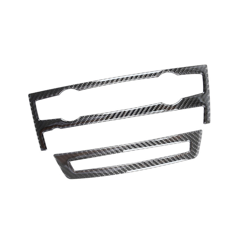 Carbon Fiber Central Radio CD Control Cover Trim for BMW X5 E70 X6 E71 2011-2013