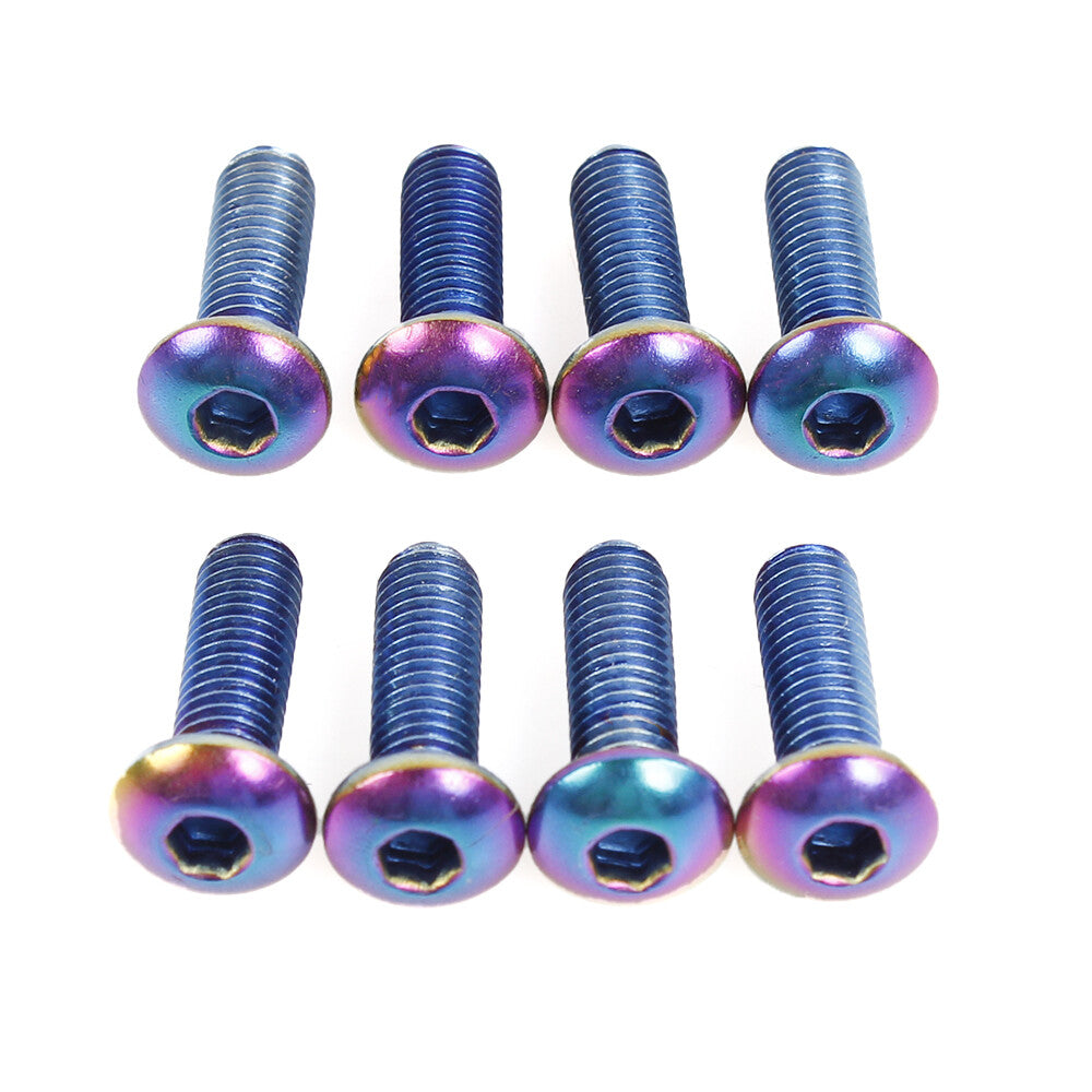 8PCS Racing Car Steering Wheel Screw Kit M5x0.8 Bolts Round Head