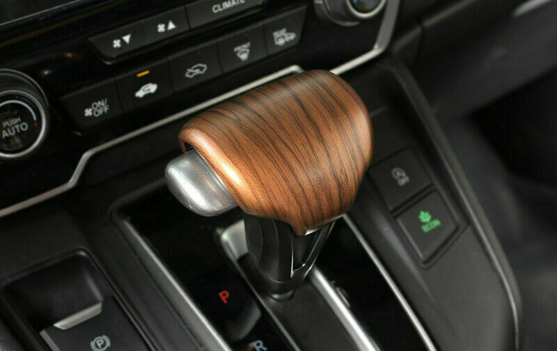 for Honda CR-V 2017-2022 Peach Wood Grain Central Console Gear Shift Knob Cover
