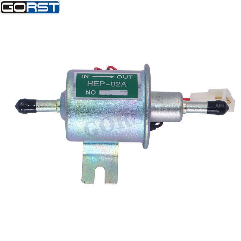 HEP-02A 12V Electric Fuel Pump for In-line Universal Low-Pressure Gasoline Diesel Vehicles and Marine Vehicles