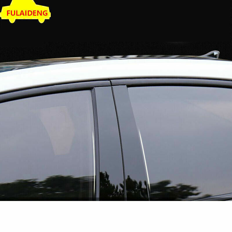 6P for Cadillac XT5 2016-2021 PC Black Door B,C Pillar Mirror Plate Molding trim
