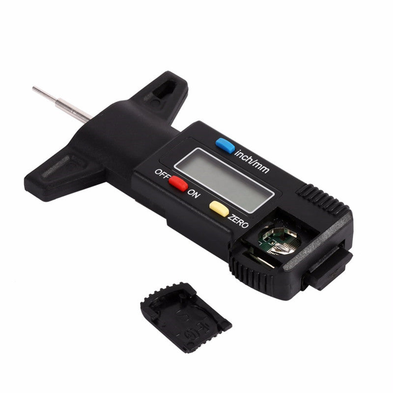 Car Digital Tire Texture Depth Electronic Ruler Tyre Tread Gauge Measuring Tool