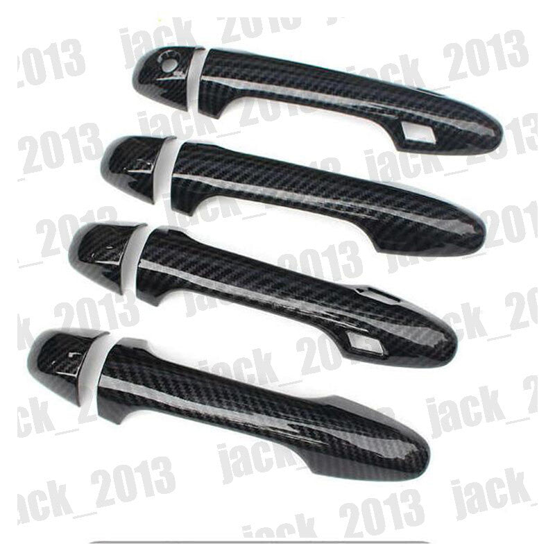 Carbon Fibre Door Handle Cover Trim for Smart holes For 2015-2019 for Toyota Highlander