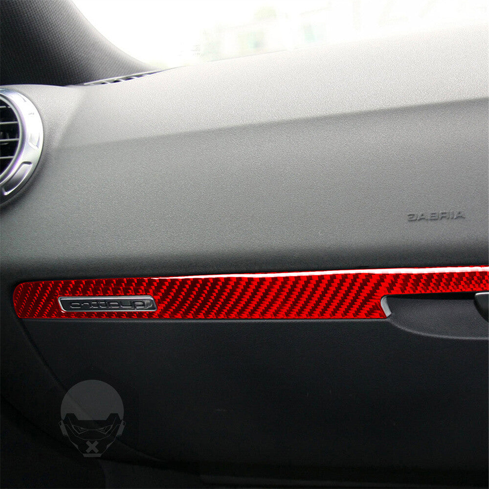 Red Carbon RHD for Co -pilot Dashboard Panel Cover for Audi TT 8n 8J MK123 2008-2014