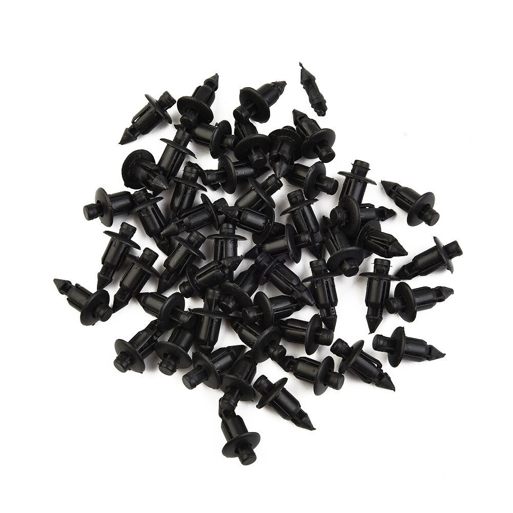 50-Piece Motorcycle 6mm Clip Rectifier Plastic Screw Rivet Panel Decorative Set for