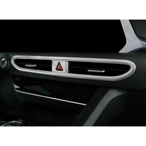 for Hyundai Sonata 2020-2023 Silver Central Air Condition Outlet Vent Frame Trim