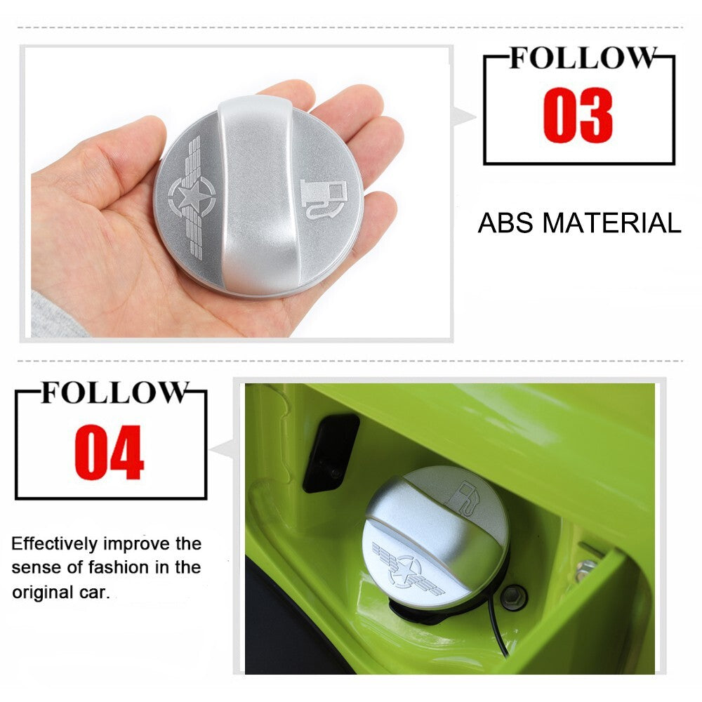 Silver Inner Fuel Filler Cover Door Gas Tank Cap Trim for Suzuki for Jimny 2019-2023