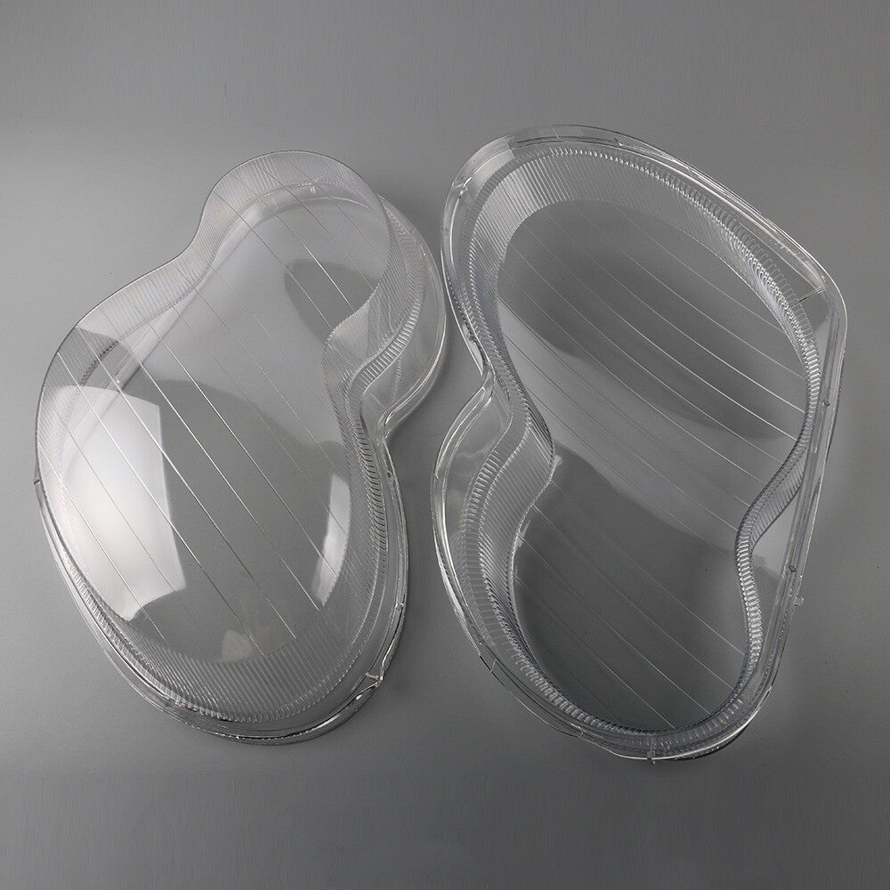 Fit For 01-07 W203 C-Class 2x Front Left Right Headlight Lens Shell Lampshade