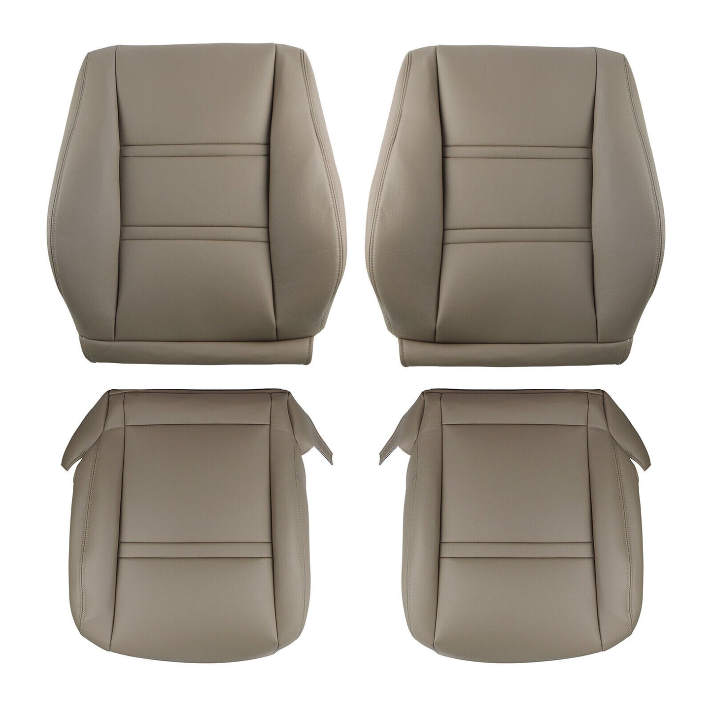 for Toyota for Land Cruiser 1990-1997 4PCS Leather Driver Passenger for Seat Covers