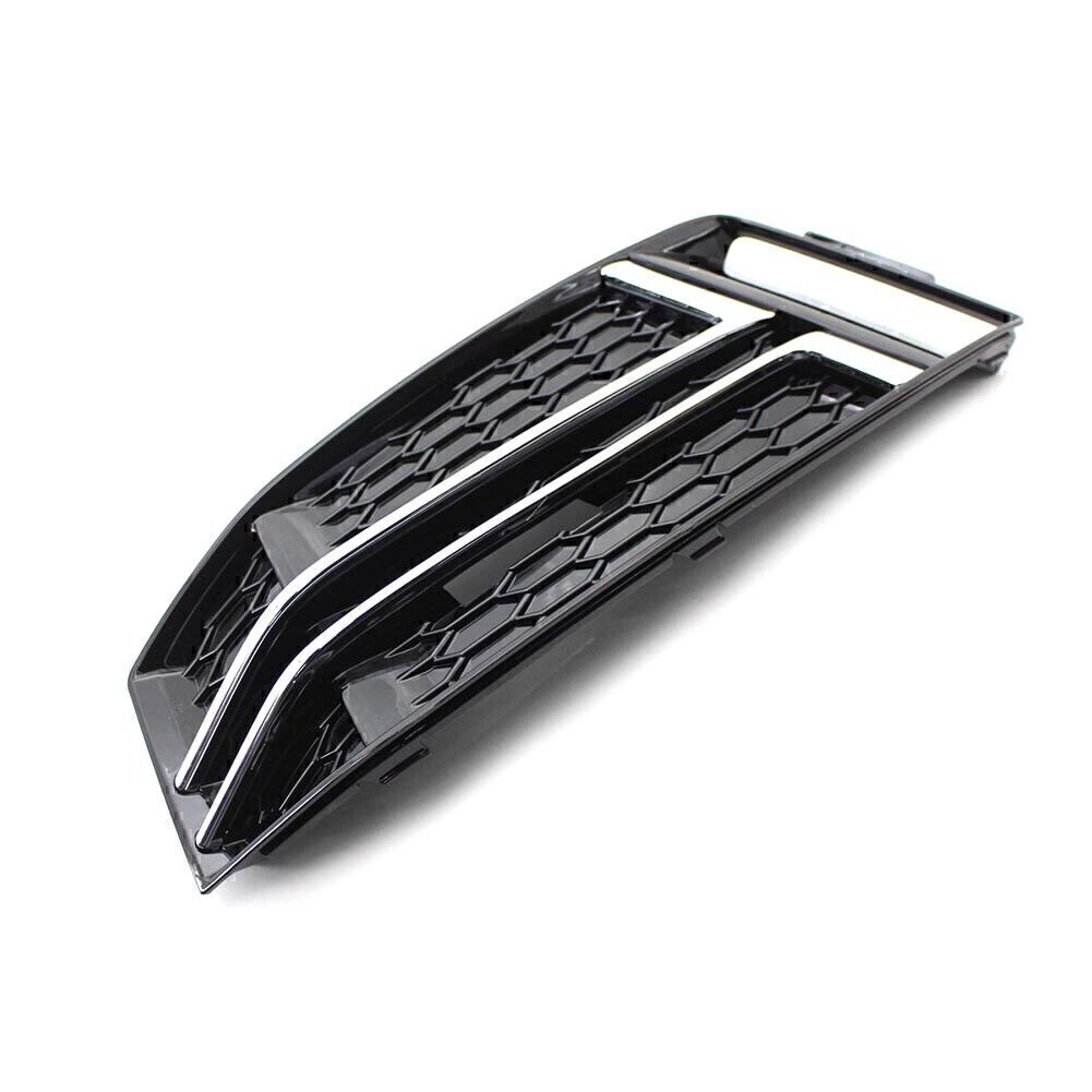 Left Front Bumper Lower Grille Grill Fit for AUDI S4 A4 B9 2017 18 Chrome