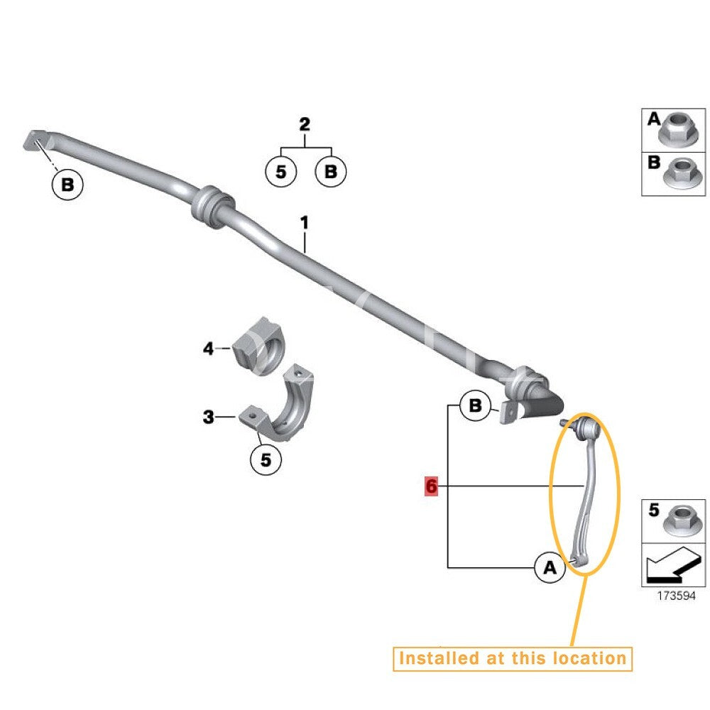 Suitable for Rolls-Royce for Phantom rocker stabilizer link left equipment manufacturer: 31350440780