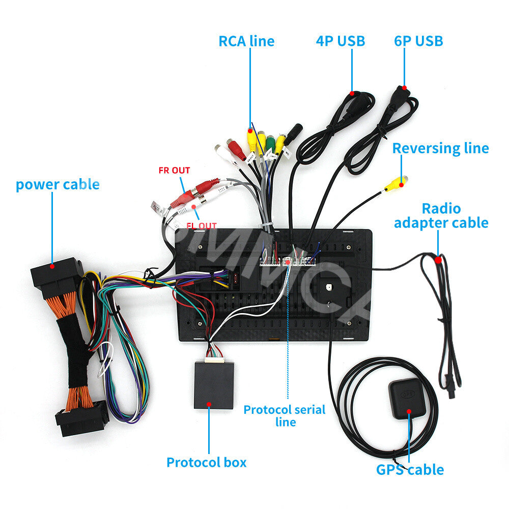 9in 2 Din Android Car GPS Stereo For Apple Carplay Fit for BMW X3 E83 2004-2012