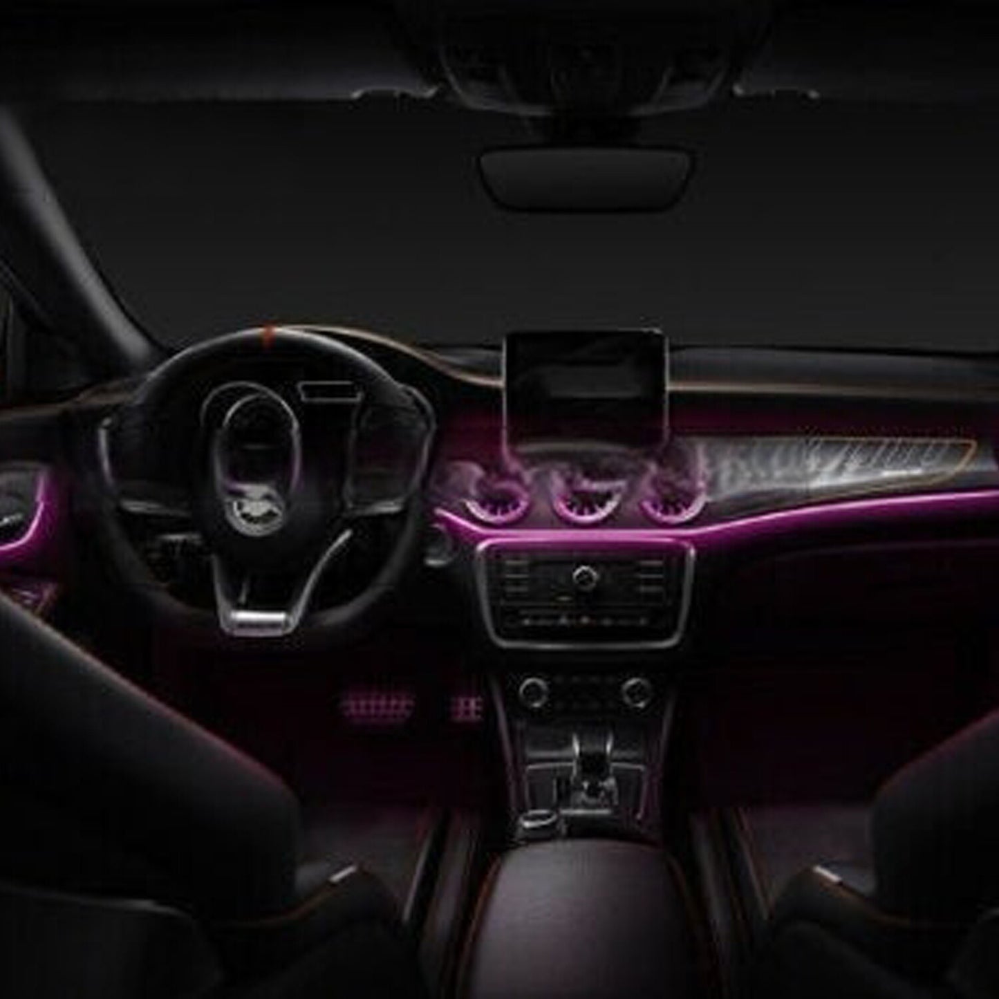 12 Color LED Air Vent Ambient Interior Light for Mercedes-Benz W117 W176 X156