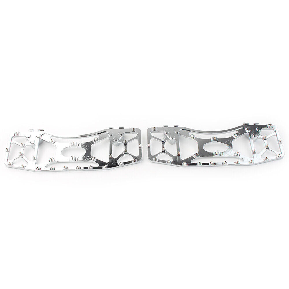 Chrome MX Style Wide Foot Pegs Floorboard Fit Touring Electra Road Glide Dyna