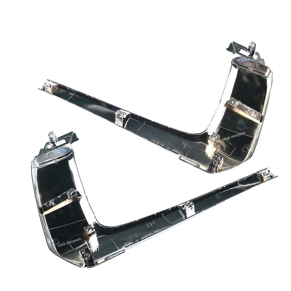 Pair Fits for Mitsubishi for Outlander Front RHLH Bumper Face Bar Chrome Strip Molding