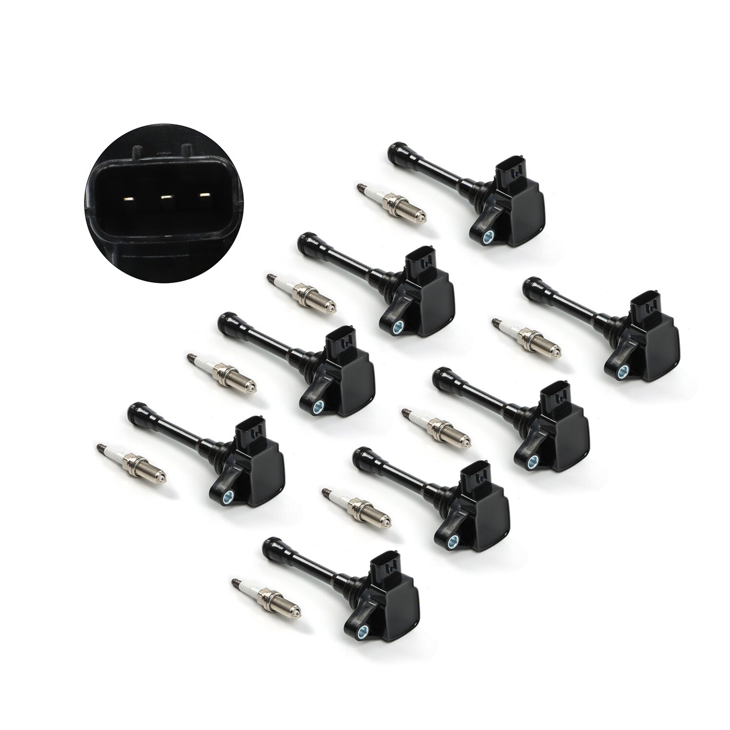 8Pcs Ignition Coil Iridium Spark Plugs for Nissan NV2500 NV3500 TITAN 5.6L