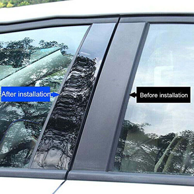for Kia Sorento 11-2015 Piano Black Pillar Posts Door Window Molding Strip Trims