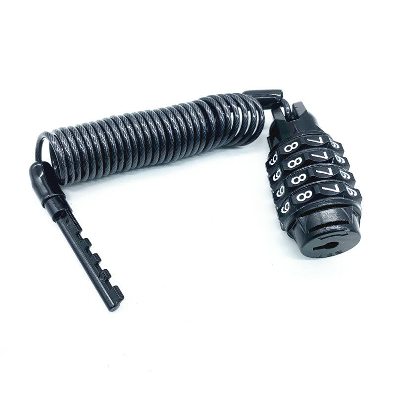 Universal Motorcycle Helmet Password Lock Telescopic Cable Locking Chain Cable