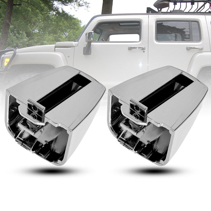 2PC Front or Rear Outside Door Handle End Cap Cover Chrome for Hummer H3 06-10