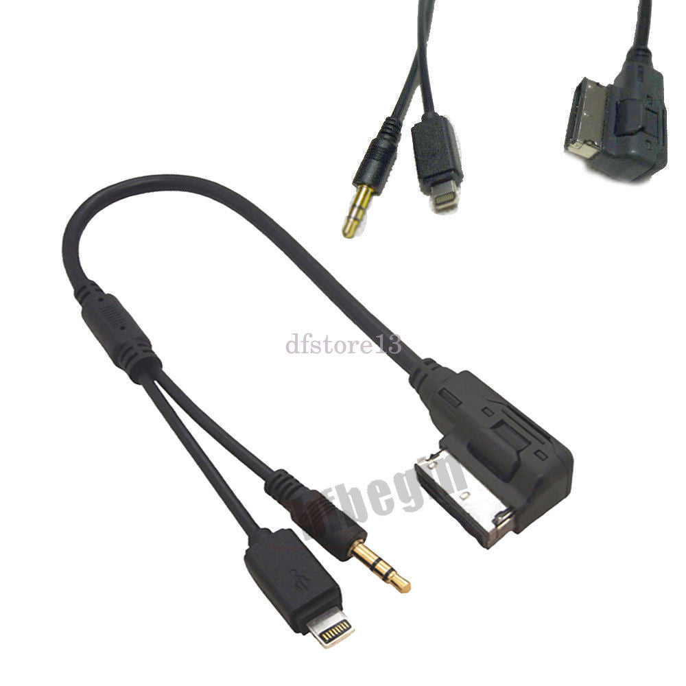 Car AUX cable adapter for iPod/iPhone, AMI/MMI, MP3, 3.5mm, compatible with for Mercedes and for Mercedes-Benz .