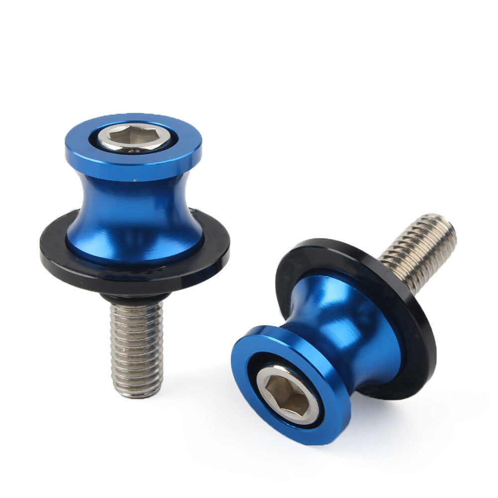 CNC Schwingenspulen Slider Stand Schrauben 10MM f¨¹r for KAWASAKI ZX6R 1998-2011 Blau