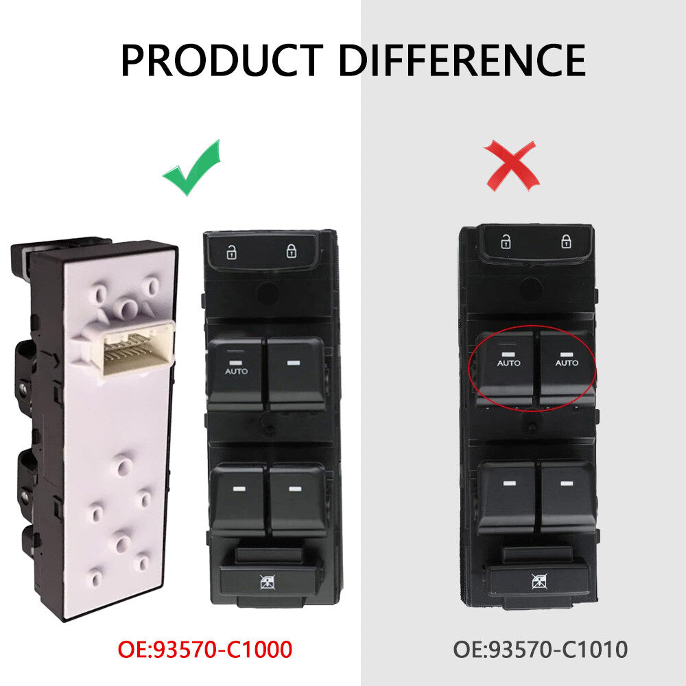 for Hyundai Sonata 2015-19 Car Left Driver Side Door Window Switch 93570-C1000