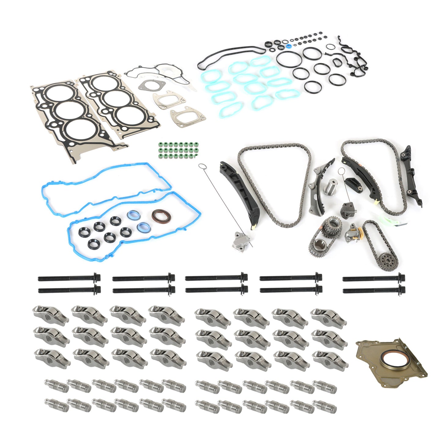 Engine Gasket Timing Chain Kit for 11-15 for Chrysler for Jeep Cherokee for Dodge 1500 3.6L