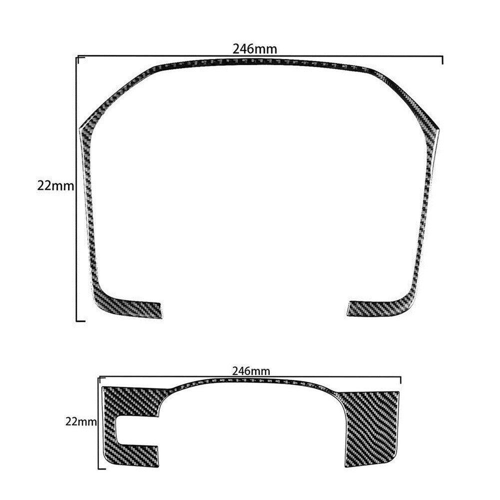 2Pcs Carbon Fiber Speedometer Surround Trim For Silverado for GMC for SIERRA 2014-2018