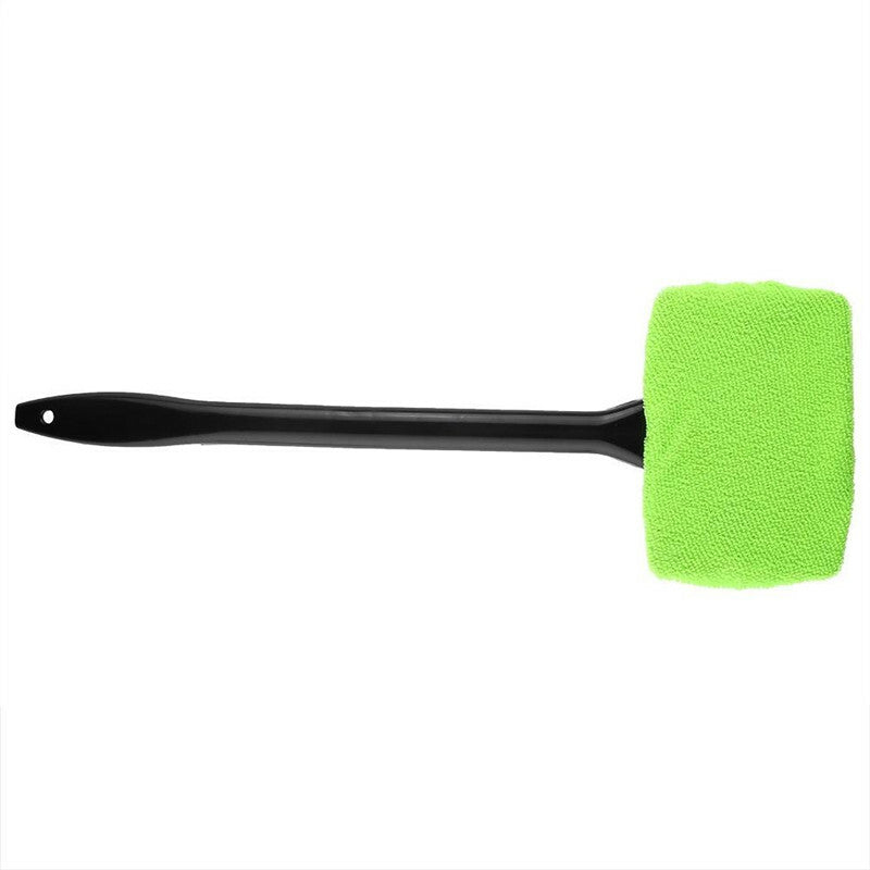Microfiber Long Handle Wash Brush Clean Car Window Windshield Cloth Clean Tool
