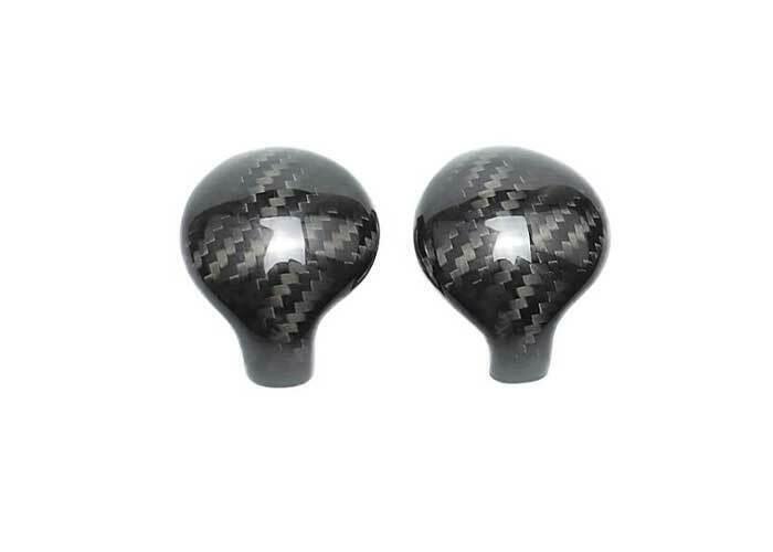 for Ford for Mustang 2015-2022 Dry Carbon Fiber Gear Shift Knob Shifter Lever 2PCS