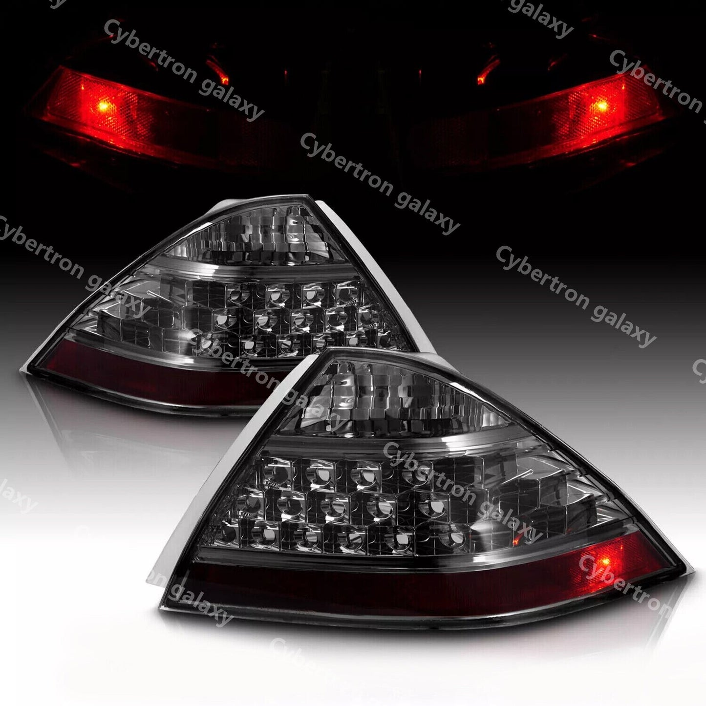 Left side applies to 2006 and 2007 for Honda Accord LX/EX/EXL sedans - smoke-shaped rear brake taillights.