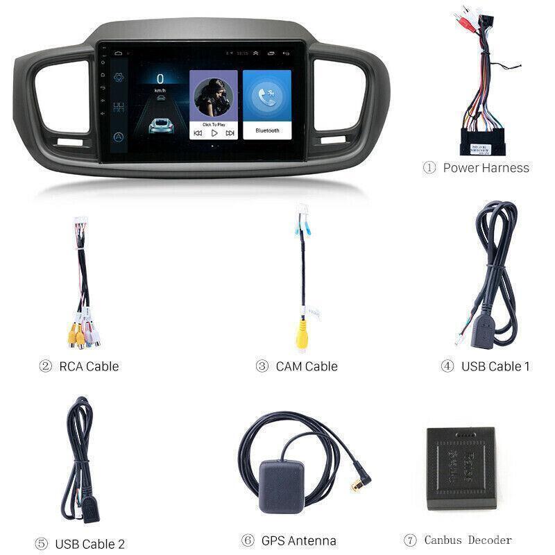 Carplay 10.1 DSP Android 10.1 Radio Stereo GPS Navigation for Kia Sorento 15-18