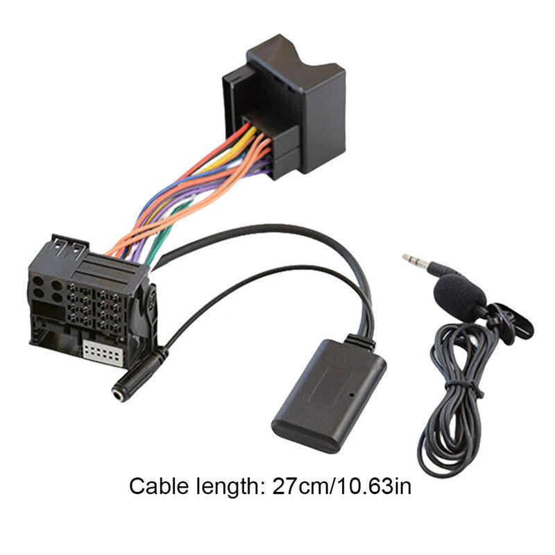 Car Bluetooth 5.0 AUX Audio Sound Handsfree MIC Cable Adapter for BMW E60 E63 E6