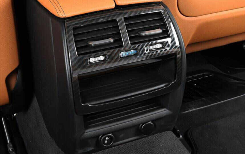 for BMW 5 Series 2018-23 Carbon Fiber ABS Rear Air Outlet Vent Frame Cover Trim