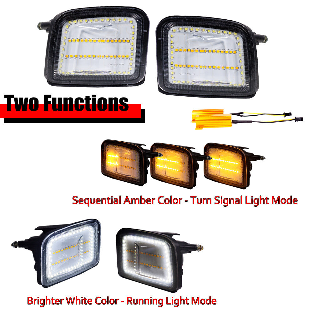 2-piece clear amber/white LED high-power turn signal 12V suitable for 2015-2021 for Subaru WRX/STI