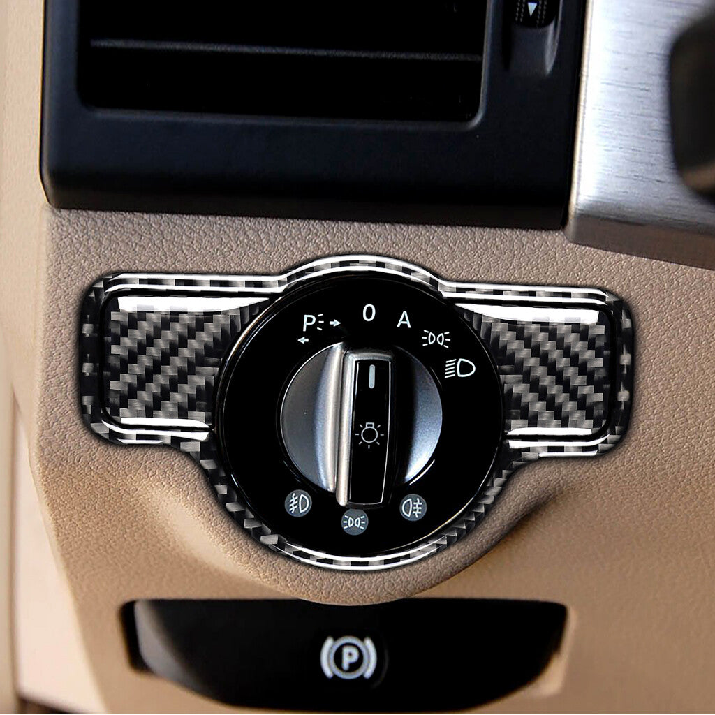 for Mercedes-Benz ACE CLA GLA GLK Carbon Fiber Headlight Button Trim B