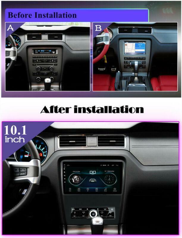 10 Android 10.1 Stereo Radio GPS Player for Ford for Mustang GT 2010-2014 Manual AC