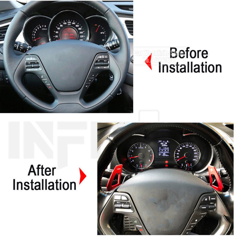 Black Car Shift Paddles for KIA K3 13-17 K3S 14-17 Car Steering Wheel Shifter