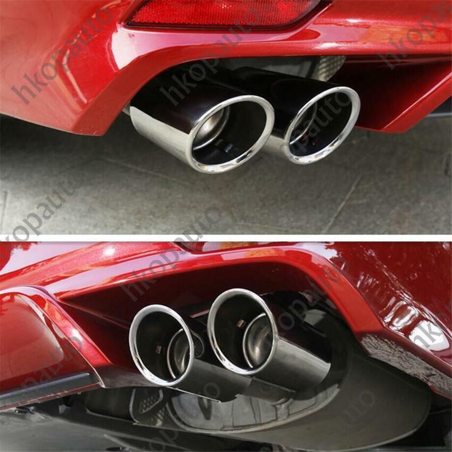 For 2018-2023 for Toyota for Camry 2P Glossy Black Rear Exhaust Pipe Tail Muffler Tips