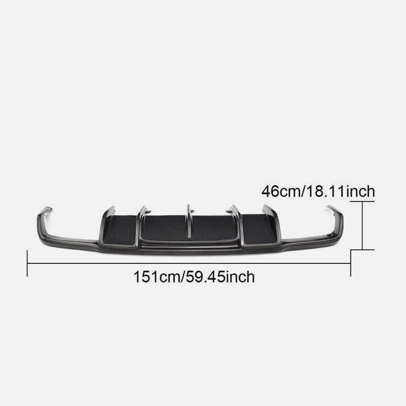 Rear Bumper Diffuser Spoiler Carbon Fiber for Benz W218 CLS550 CLS63 AMG 2012-18