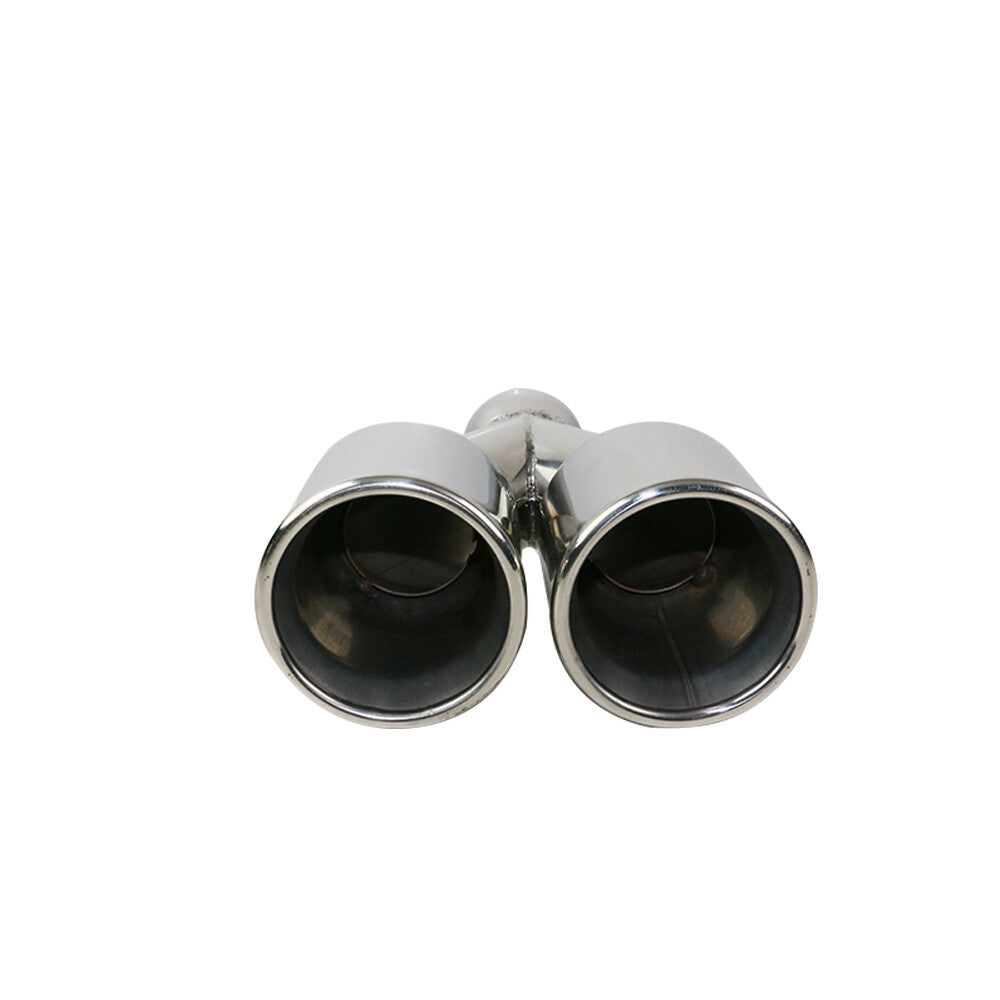 2.5 ID 3.5'' OD Universal End Pipe Double Wall Exhaust Tips Rolled Dual tips