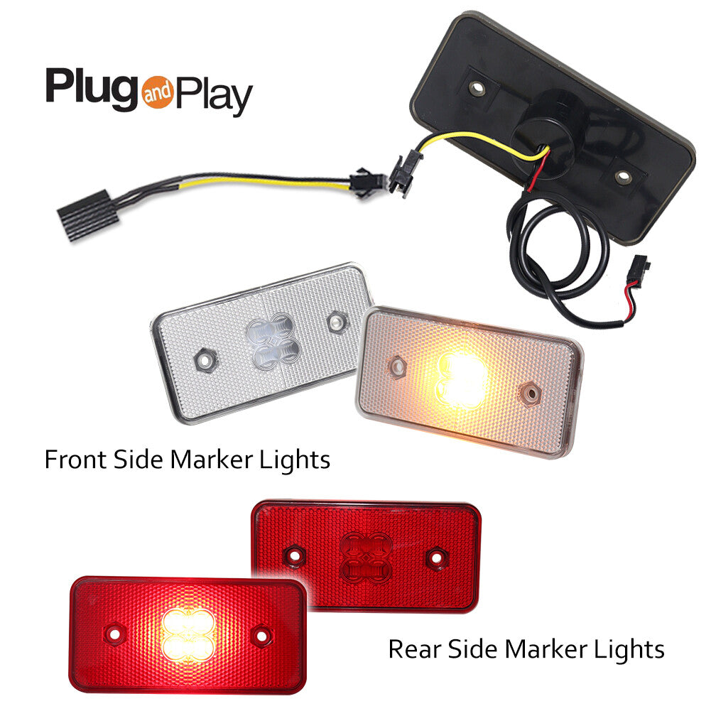 Four LED side marker lights and front and rear corner lights are suitable for 02-14 for Mercedes-Benz G-Class W463