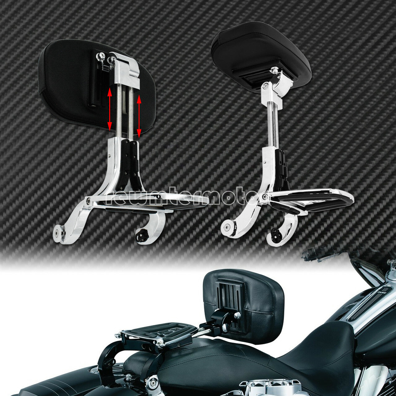 Multi-Purpose Driver Passenger Backrest Fit For Indian Soft Bag Chieftain 2014