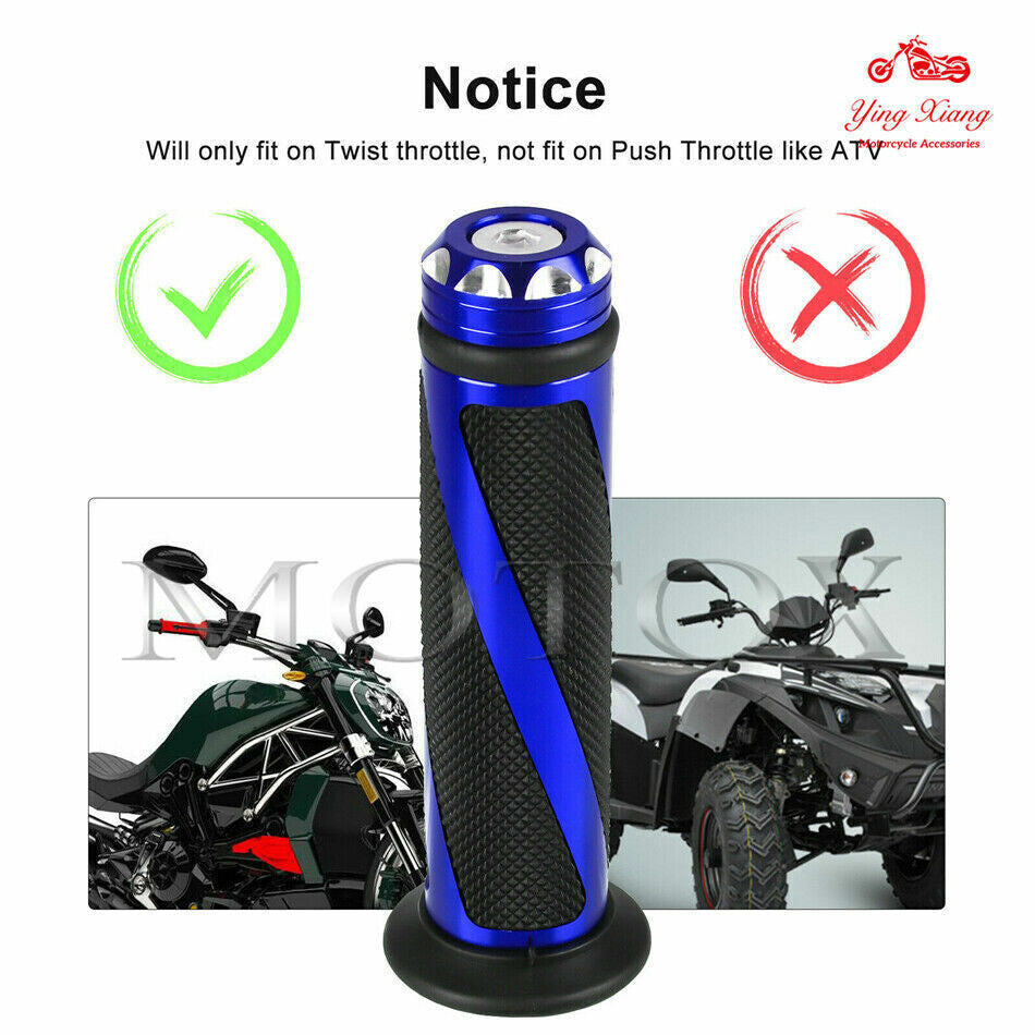 22mm 7/8 Handle Bar Hand Grips Fit For Burgman AN650 AN400 AN125 AN250 AN200