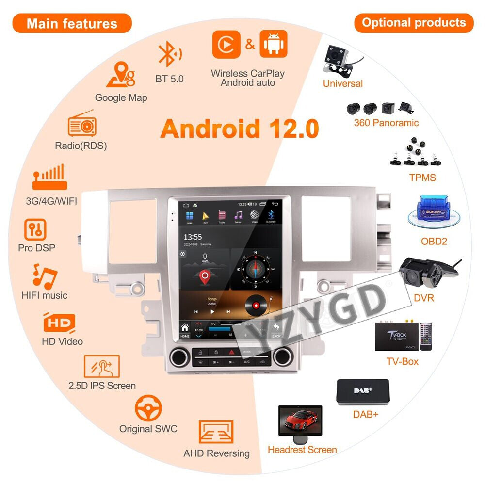 for Jaguar for XF 2004-2015 Android Car Radio Screen Carplay Stereo Receiver 32G