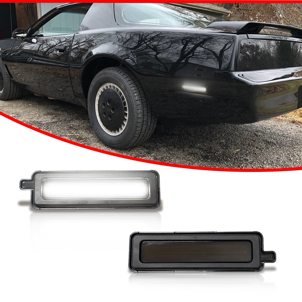 Suitable for 82-92 for Pontiac Trans Am Firebird rear bumper white LED side marker lights (2 pieces)