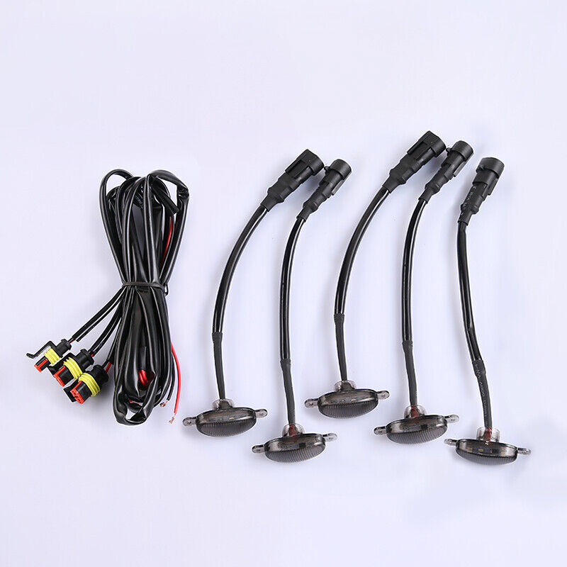 for Kia Telluride 2020-2024 smoke Style Front Grill LED Marker Light Kit