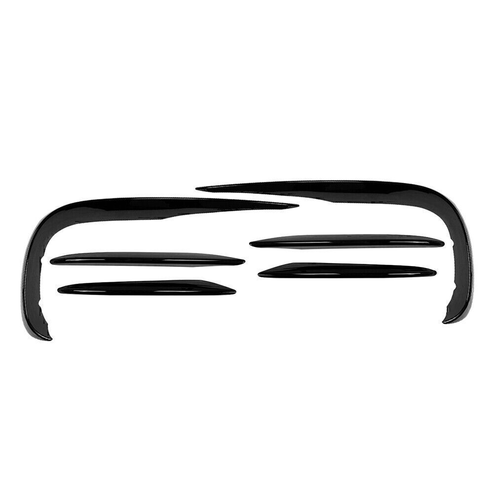 Front Bumper Lip Spoiler+Fog Light Cover Trim for Benz E-Klasse W213 E200 Black